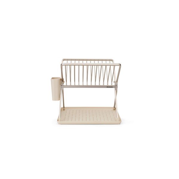 Bež metalni dvoetažan ocjeđivač za posuđe 37x33 cm – Brabantia