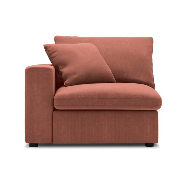 Ružičasti kutni dio modularne sofe od samta Windsor & Co Sofas Galaxy, lijevi kut