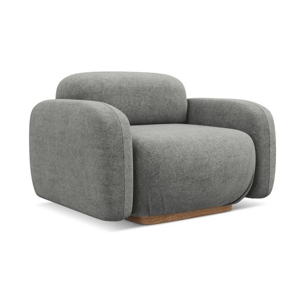 Siva modularna sjedeća garnitura od bouclé tkanine Ailani – Makamii