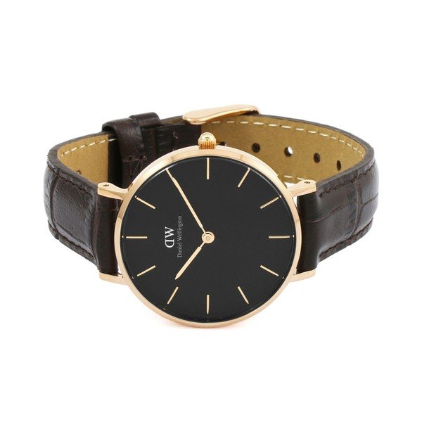 Ženski sat s kožnim remenom i detaljima ružičasto-zlatne boje Daniel Wellington Petite York, ⌀ 32 mm-image-2