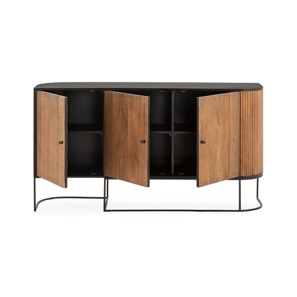 Komoda od masivnog manga u prirodnoj boji 165x90x40 cm Curve – MOME-image-4