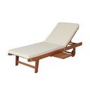 Krem/u prirodnoj boji vrtna ležaljka od masivnog drveta San Diego – Garden Pleasure