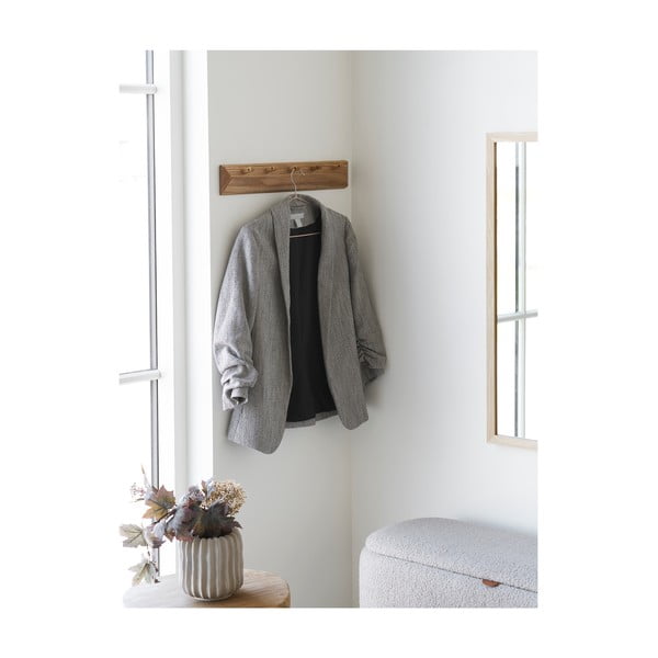 Zidna vješalica od punog hrasta u prirodnoj boji 50 cm Barco – House Nordic-image-1