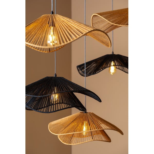 Viseća svjetiljka u zlatnoj boji sa sjenilom od papirne špage ø 62 cm  Sombra  – Leitmotiv-image-4
