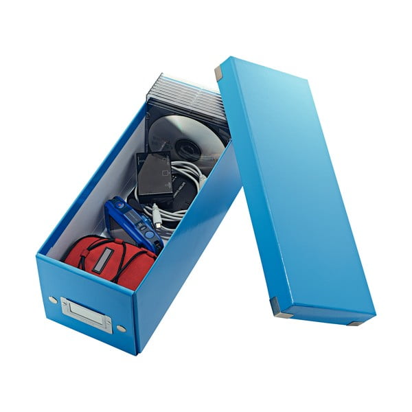 Plava kartonska kutija za pohranu s poklopcem 14x35x14 cm Click&Store – Leitz-image-2