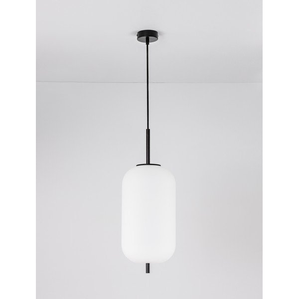 Bijela/crna staklena viseća svjetiljka ø 22 cm Lato – Nova Luce-image-3
