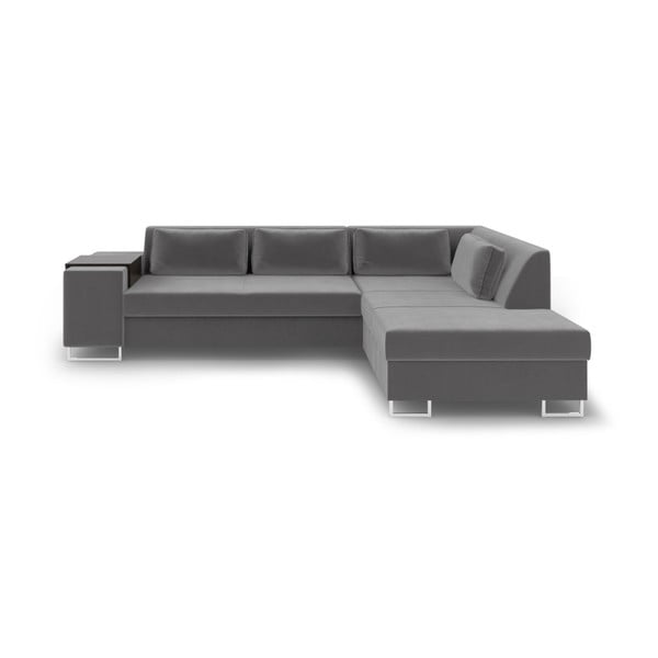 Sivi kauč na razvlačenje Cosmopolitan Design San Antonio, desni kut