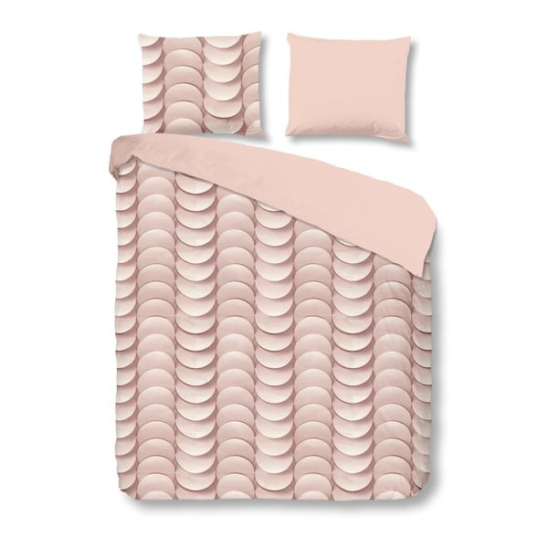 Ružičasta pamučna posteljina za krevet za jednu osobu Good Morning Emerged, 140 x 200 cm