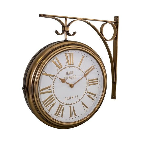 Zidni sat u zlatnoj boji Antic Line Classique, ø 36,5 cm