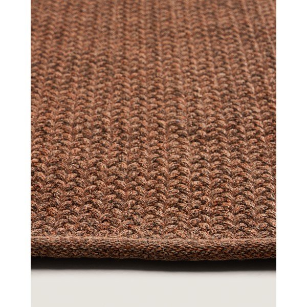 Unutarnji i vanjski tepih od recikliranih vlakna boje terakote 160x230 cm Despas – Kave Home-image-3