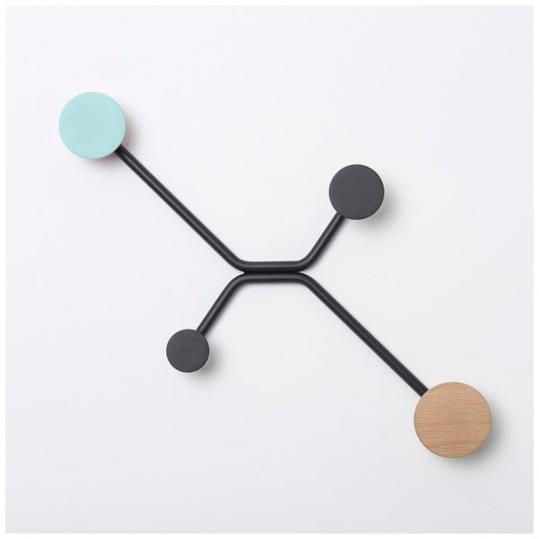 Crni stalak za kapute menta zeleni detalj Gazzda Hook-image-2