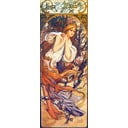 Reprodukcija slike Alfons Mucha - Spring, 80 x 30 cm