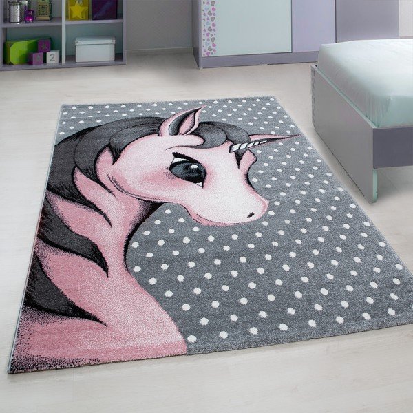 Ružičasti/sivi dječji tepih 140x200 cm Kids – Ayyildiz Carpets-image-1