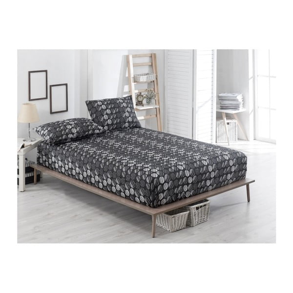Set elastičnih plahti i 2 jastučnice za krevet za jednu osobu Clementino Gris, 160 x 200 cm
