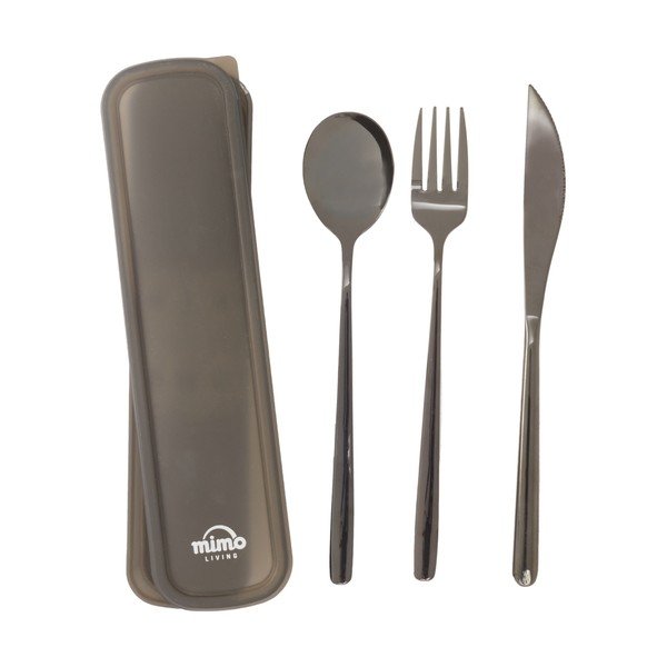 Crni pribor 3 kom od nehrđajućeg čelika Mimo – Premier Housewares