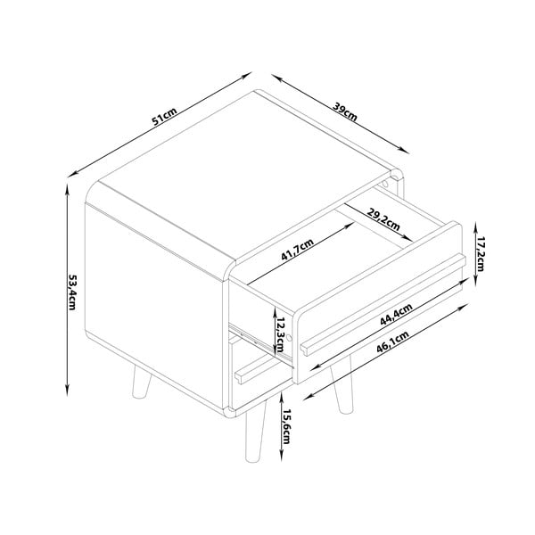 Sivi noćni ormarić Chantal – Støraa-image-4