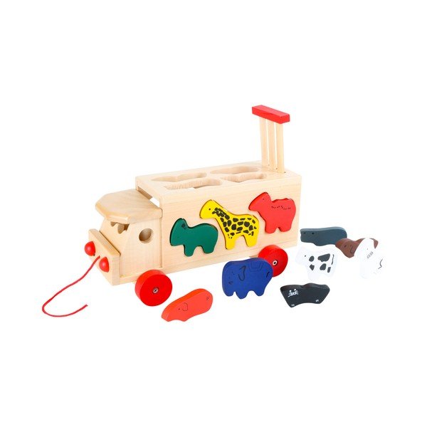 Drveni kamion sa slagalicom Legler Zoo Cart With Animals