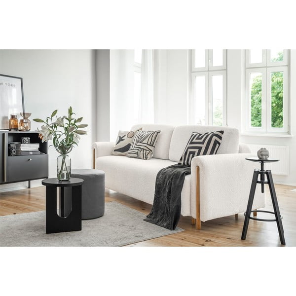 Krem sklopiva/s prostorom za odlaganje sofa od bouclé tkanine 244 cm Arcadova – ELTAP-image-3