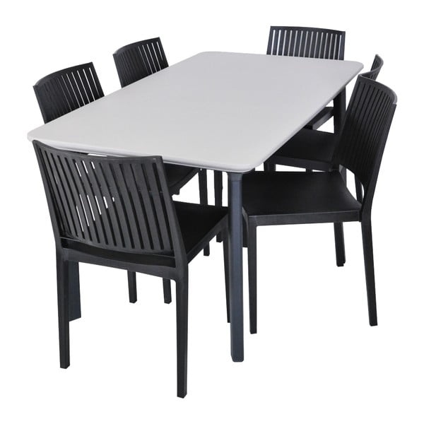 Crna plastična vrtna stolica Bars - Rojaplast-image-2