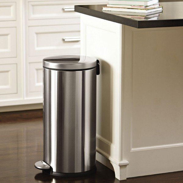 Srebrna mat košara za pedale simplehuman, 30 l-image-1