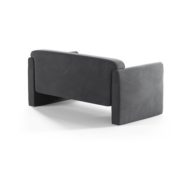 Siva baršunasti sofa 140 cm Abby – Micadoni -image-2