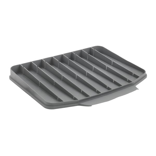 Siva plastična podloga za ocjeđivanje posuđa 40x33 cm Gravity – Metaltex