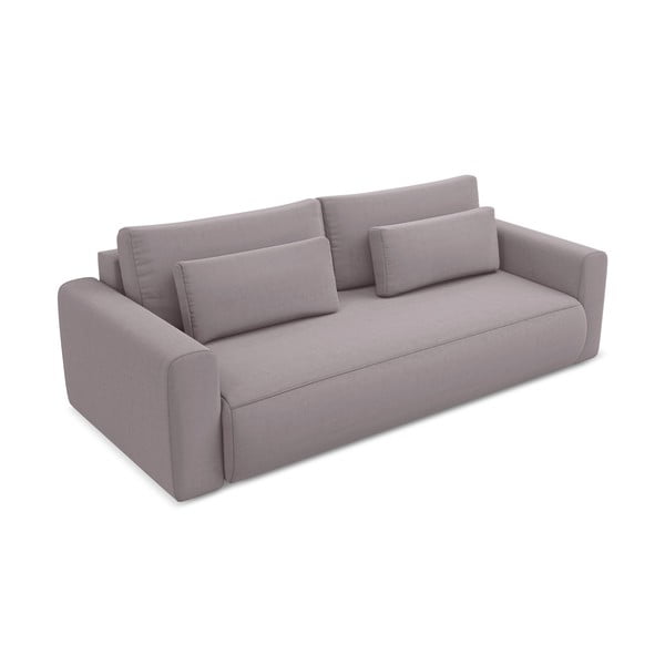 Baršunasti sklopiva/s prostorom za odlaganje sofa u boji lavande 238 cm Kapua – Makamii-image-2