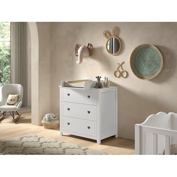 Bijela dječja komoda s promjenjivim stolom 90x103x73 cm Amori – Vipack-image-1