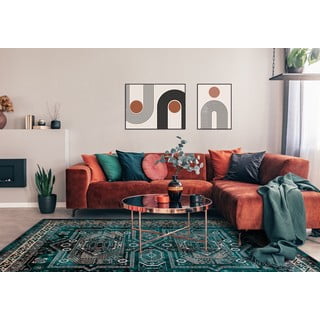 Petrolej zeleni vuneni tepih 160x240 cm Mia – Agnella