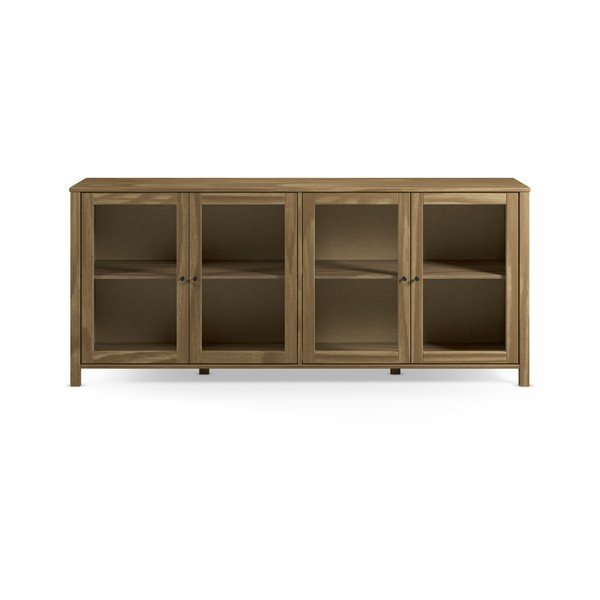 Vitrina od masivnog bora u prirodnoj boji 186x80x40 cm Alessandra – Marckeric-image-2