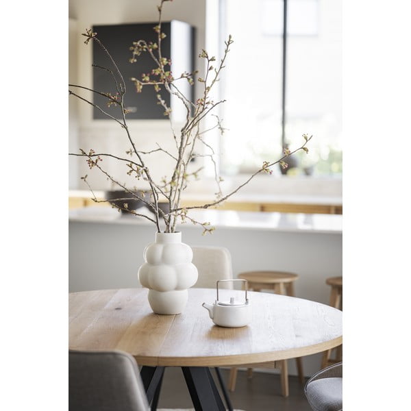 Okrugao proširiv blagovaonski stol u dekoru hrasta u prirodnoj boji ø 135 cm Maddock – Rowico-image-4