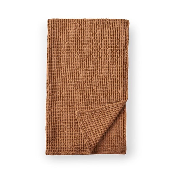 Smeđa pamučna deka 150x200 cm Jaipur Chunky Waffle – Pineapple Elephant