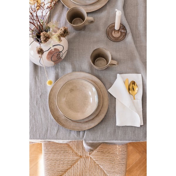 Bež posuđe od kamenine 24 kom Glosia - Bonami Selection-image-4