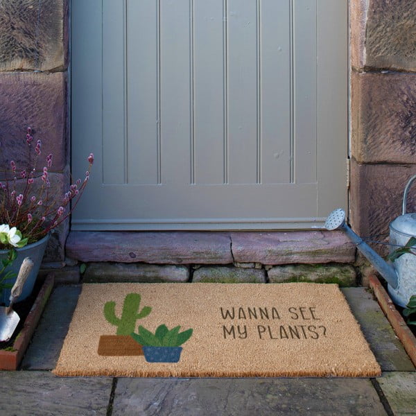 Otirač od kokosovih vlakana 40x60 cm Wanna See My Plants – Artsy Doormats-image-3