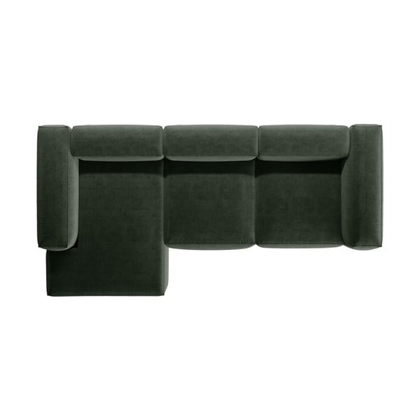 Zelena kutna garnitura (s lijevim kutom/s ležaljkom) Bergamo – Cosmopolitan Design-image-3