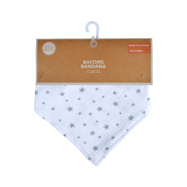 Bijeli podbraci u setu 2 kom od muslina – Bébé Douceur-image-2