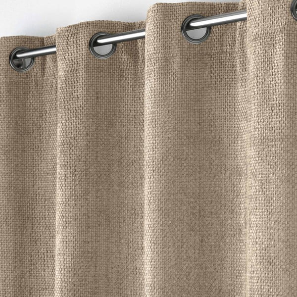 Svjetlo smeđa zavjesa od šenila 140x260 cm Leo – douceur d'intérieur-image-2
