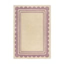 Ljubičasti/u prirodnoj boji ručno rađen vunen tepih 120x170 cm Lois Scallop – Flair Rugs