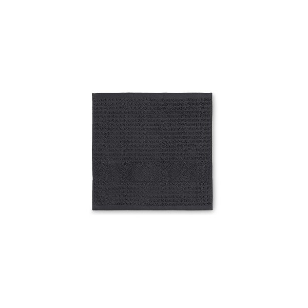 Tamno sivi ručnik od organskog pamuka od frotira 30x30 cm Check – JUNA