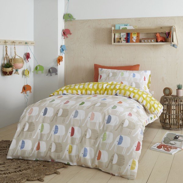 Pamučna dječja posteljina 200x135 cm Minbu Elephant - Pineapple Elephant-image-1