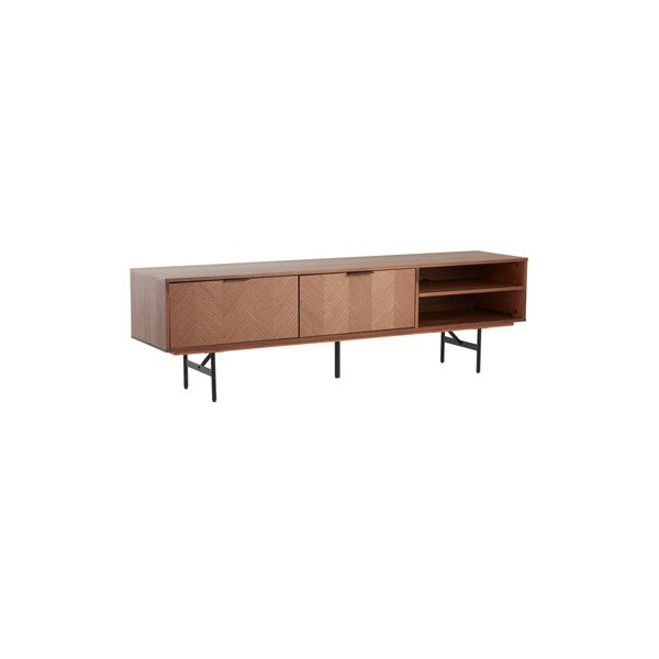 TV komoda u dekoru oraha u tamnoj prirodnoj boji 180x51x40 cm Duvberg – Jotex
