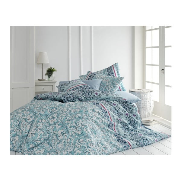 Posteljina s posteljinom za bračni krevet Mint, 200 x 220 cm