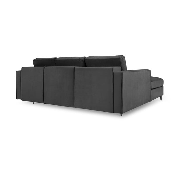 Tamnosiva baršunasta kutna garnitura Milo Casa Santo, lijevi kut-image-3