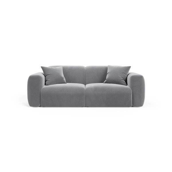 Siva baršunasti sofa 220 cm Strino – Cosmopolitan Design