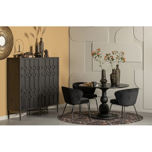 Crni ormarić od recikliranog drva 75x143x40 cm Bequest – WOOOD-image-1