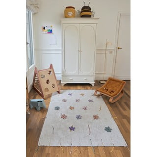Krem pamučan dječji tepih za igru 120x160 cm Wildflowers – Lorena Canals