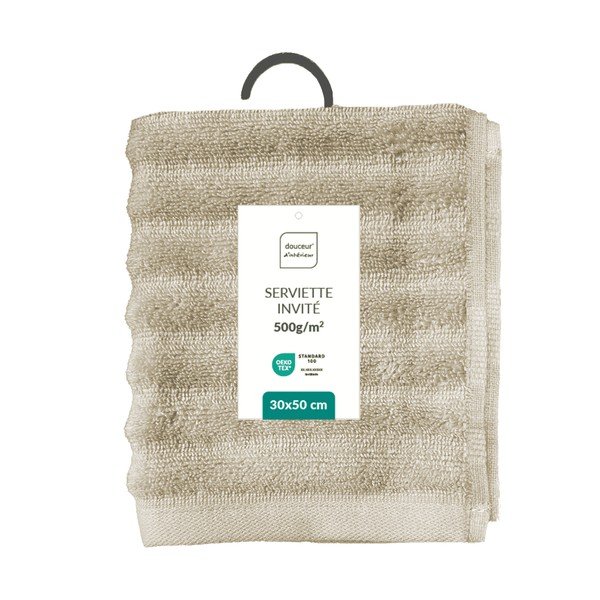 Bež pamučan ručnik od frotira 30x50 cm Maya – douceur d'intérieur-image-4
