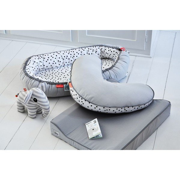 Sivo udobno gnijezdo za bebe Done by Deer Happy Dots-image-1