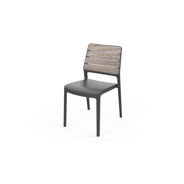 Tamno siva/smeđa plastična vrtna stolica Deco Porto – Keter-image-2