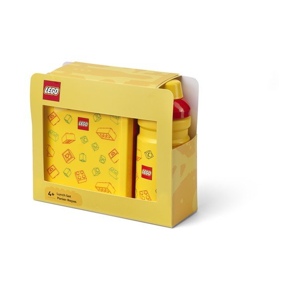Žute plastične dječje kutije za ručak u setu 2 kom Brick – LEGO®-image-2